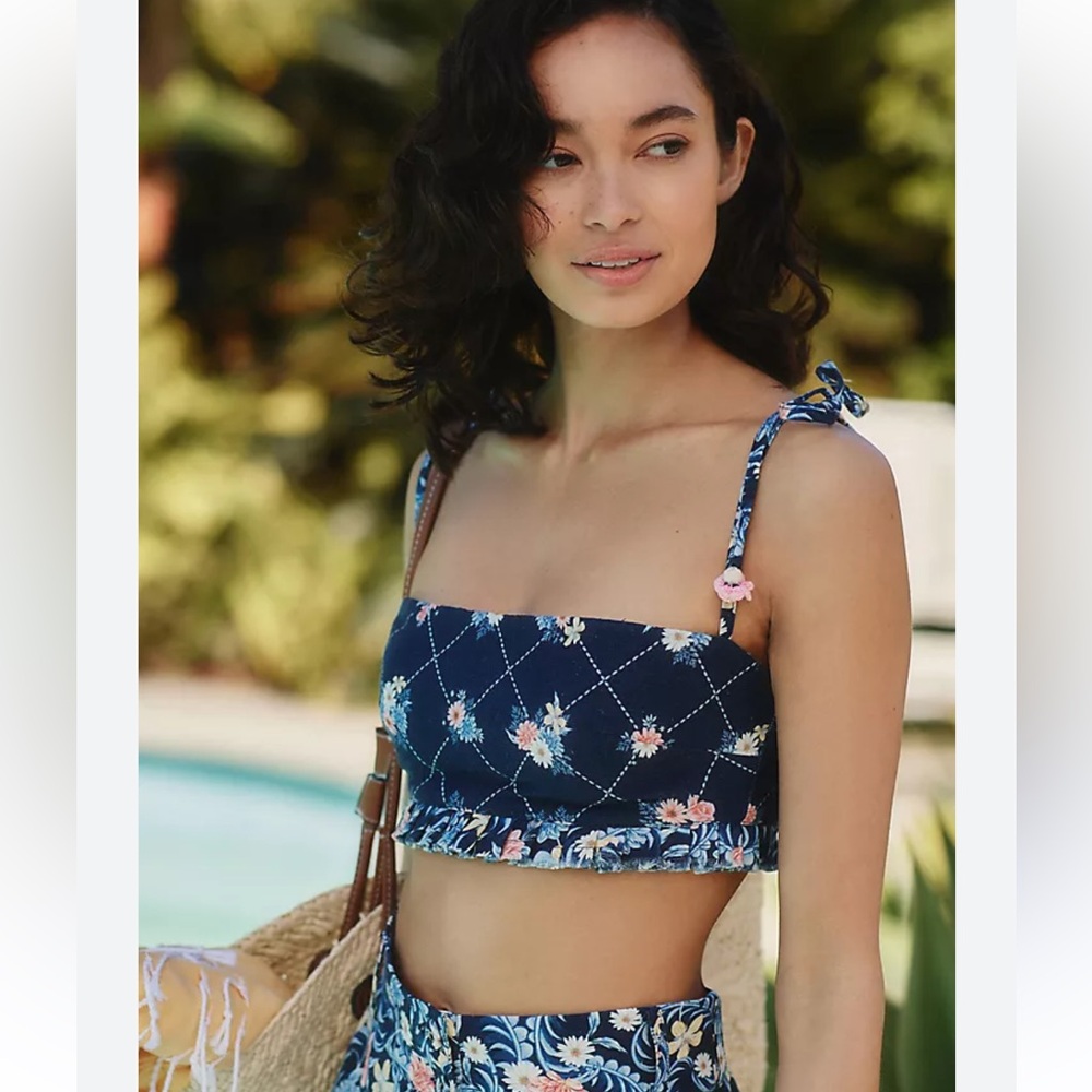 AGUA BENDITA Allie Top in Ross Blue